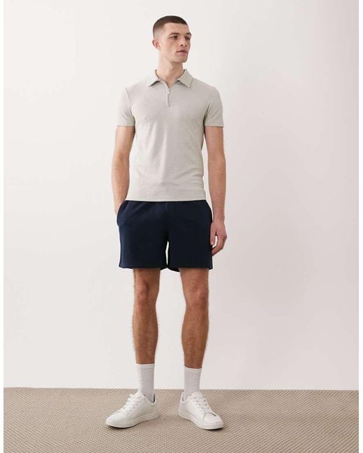 ASOS Blue Essentials Oversized Fit Jersey Shorts for men