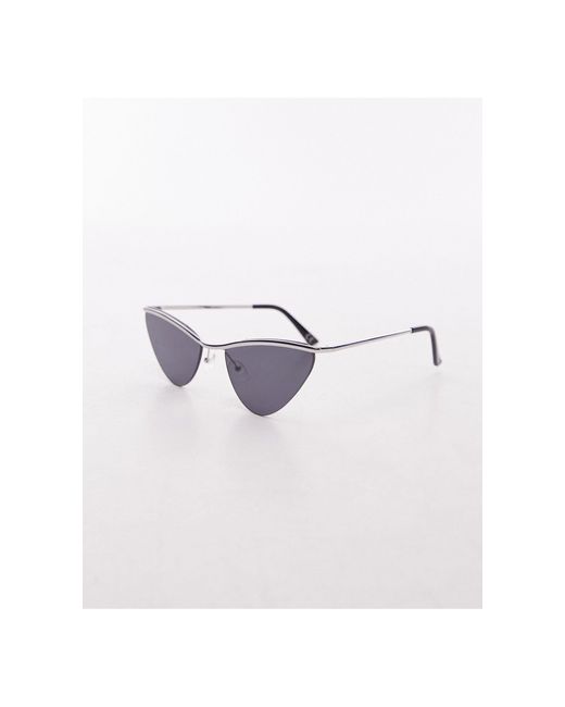 TOPSHOP Metallic Aster Angled Visor Sunglasses