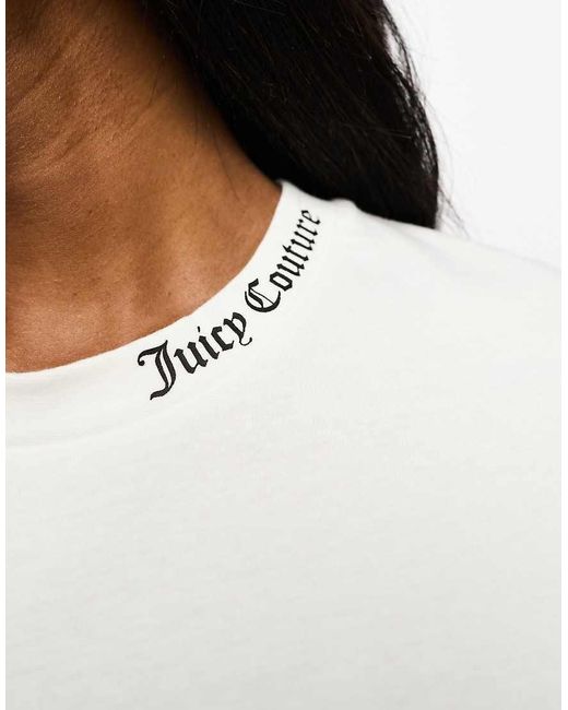 Juicy Couture White Logo Boyfriend T-Shirt