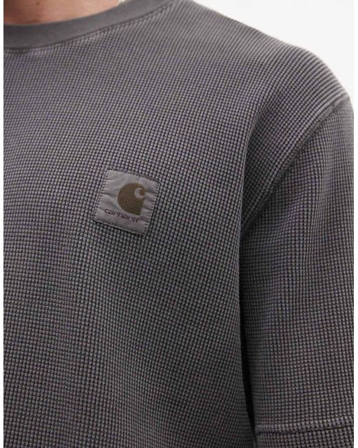 Carhartt Gray Nelson Waffle T-Shirt for men