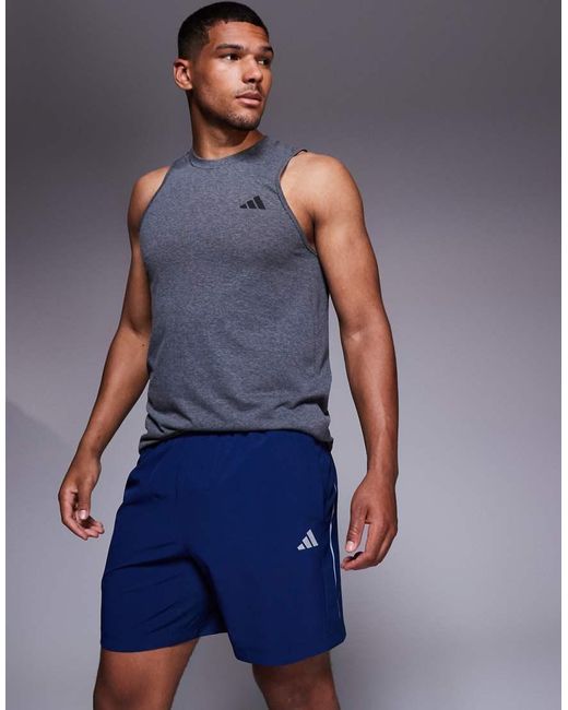 Adidas Originals Blue Adidas Training Tech Shorts for men