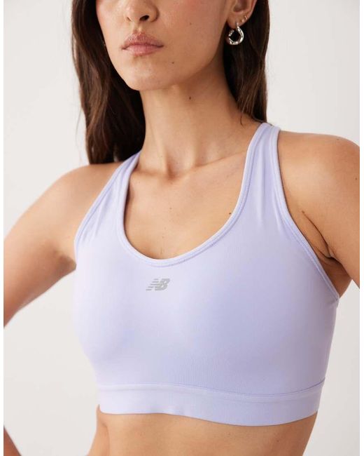 New Balance Purple Essential Run Sports Bra
