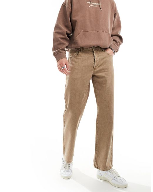 Fade - jean ample - marron clair vintage Only & Sons pour homme en coloris Natural