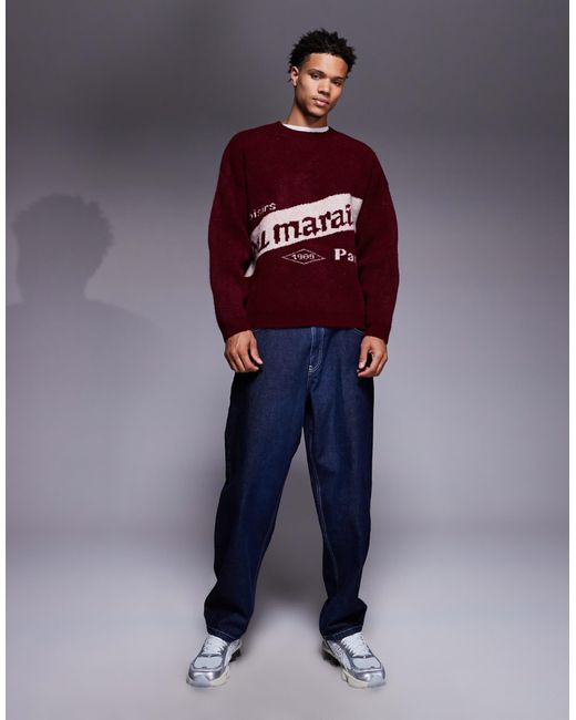 ASOS – oversize-strickpullover in Red für Herren