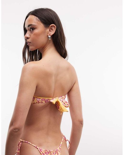 VDM The Label Yellow Reversible Bandeau Bikini Top