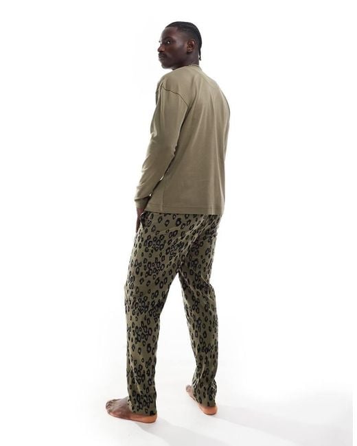BOSS Hugo Bodywear Long Sleeve Loungewear Set in Green for Men Lyst UK