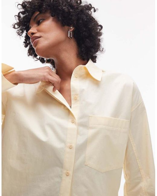 TOPSHOP Natural Oversized Shirt