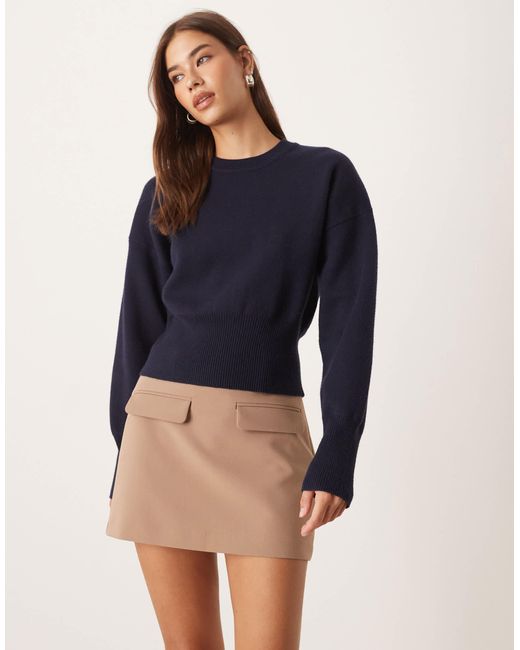 ASOS Blue Pelmet Pocket Detail Mini Skirt Co Ord