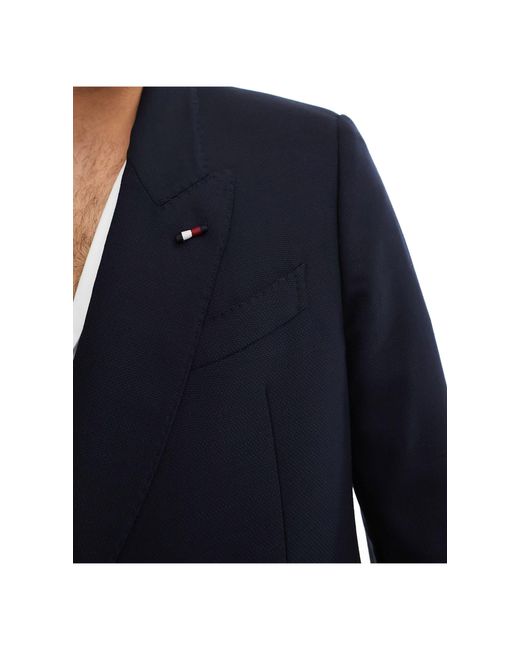 X shawn mendes - blazer doppiopetto con logo della bandiera di Tommy Hilfiger in Black da Uomo