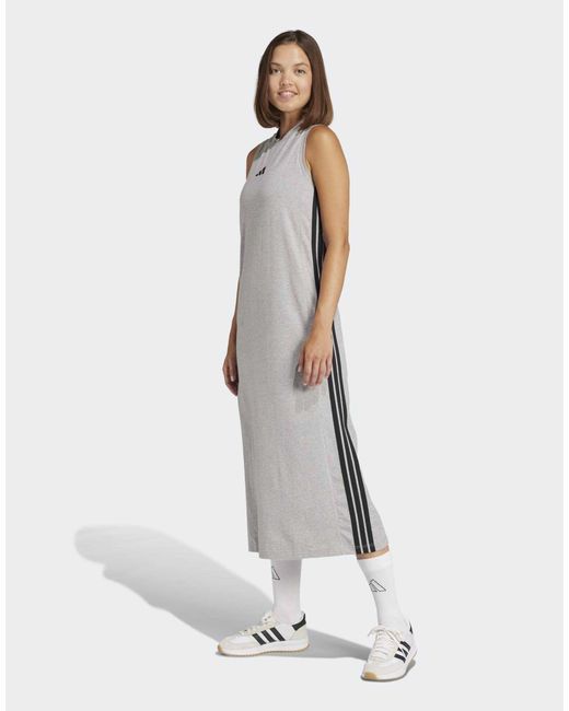 Adidas Originals White – essentials – langes racerback-kleid