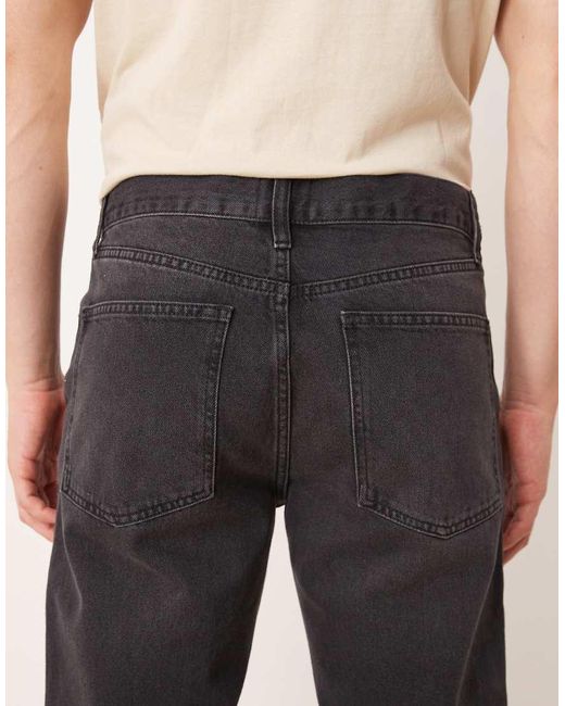 ASOS Natural Straight Fit Jeans With Rips for men