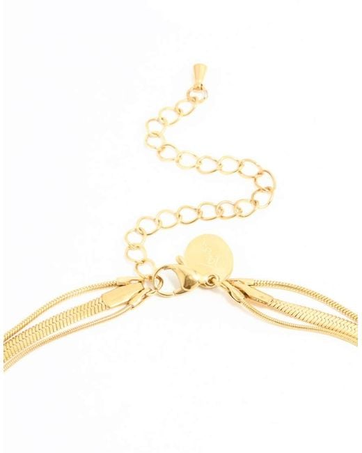 Lovisa Metallic Waterproof Plated Stainless Steel Chain Layered Necklace