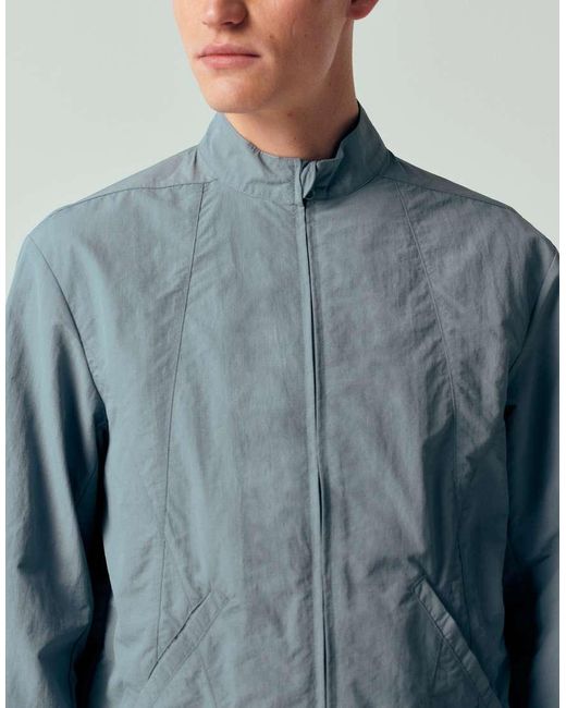 ASOS Blue Ripstop Track Jacket for men