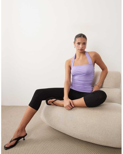 ASOS Purple Soft Scoop Lace Trim Singlet