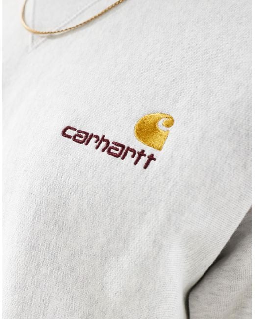 Carhartt White American Script Sweatshirt for men