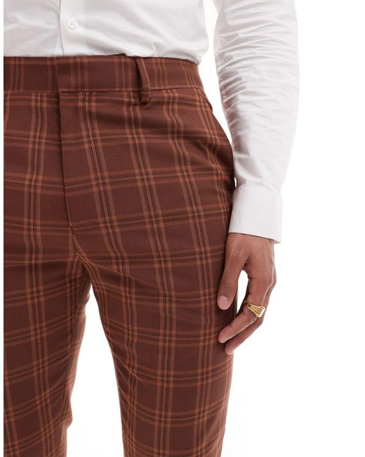 ASOS Brown Super Skinny Suit Trouser for men