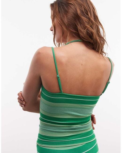 ASOS Green Seamless Strap Detail Cami Vest