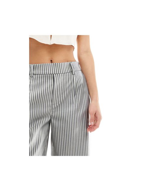 Pantalon large à rayures Object en coloris White