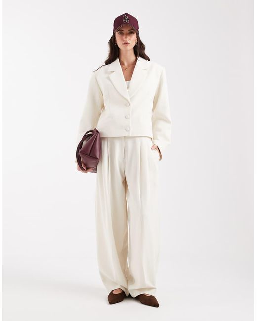 ASOS Natural Tailored Oversized Boxy Blazer