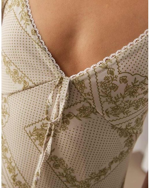 Miss Selfridge Natural Frill Sleeve Mini Dress