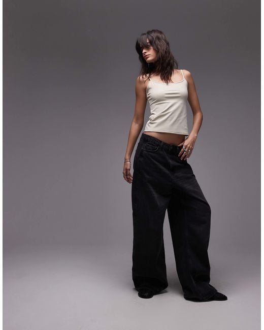 Mango Gray Polyamide Cami Top