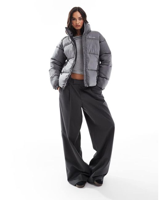 Chaqueta Acolchada Gris Urbano Con Cremallera Puffect Ii De Columbia de color Blue