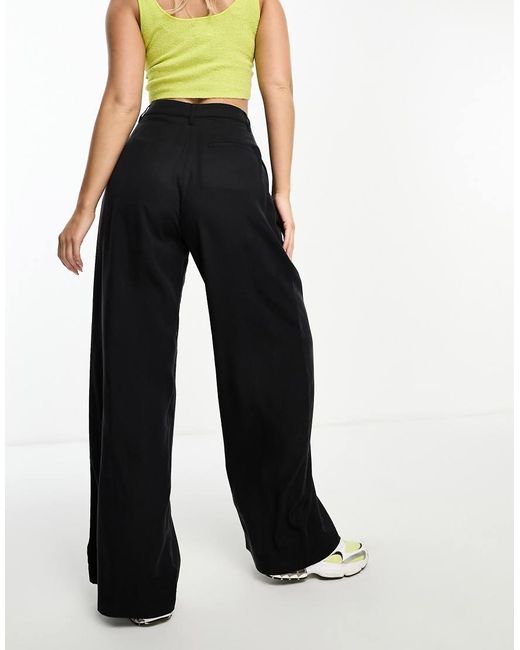 ASOS Black Hourglass Casual Wide Leg Trouser