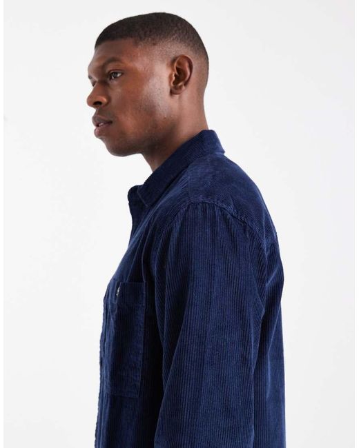 ASOS Blue Cord Overshirt for men