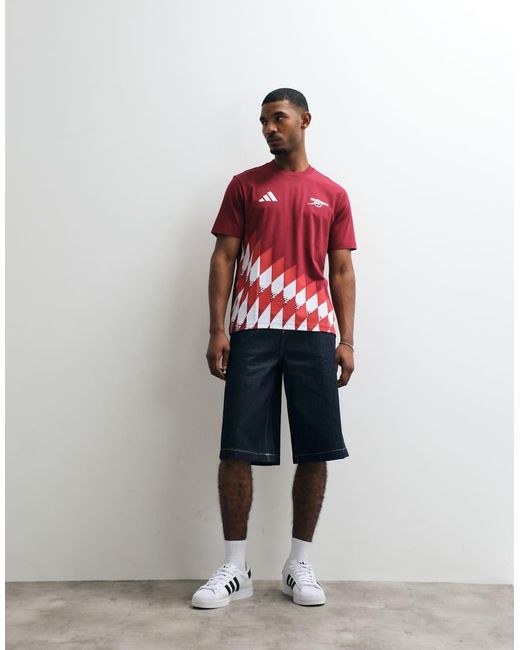 Adidas Originals Red Adidas Football Arsenal 26/27 Stadium T-Shirt for men