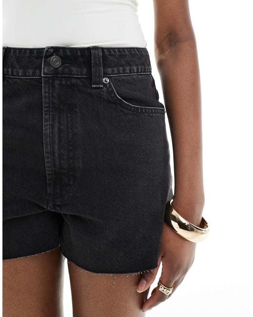 ASOS White Asos Design Tall Denim Relaxed Shorts