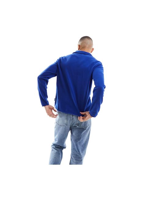 Napapijri – iaato – polarfleece-sweatshirt in Blue für Herren