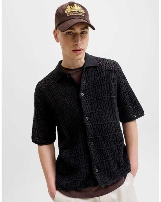 Jack & Jones Blue Knitted Polo for men