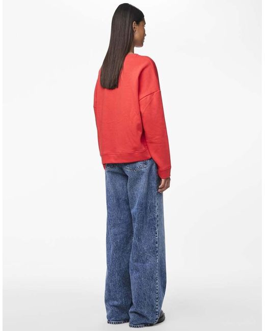 Pieces Sweatshort in het Red