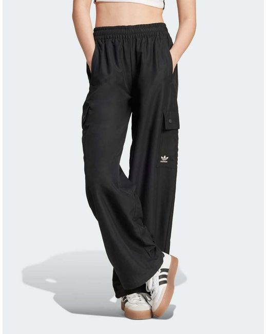 Adidas Originals Black Essentials Woven Cargo Pants