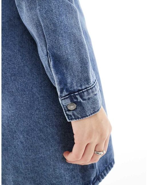 Vero Moda Blue Long Sleeve Denim Shirt Dress