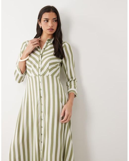 Y.A.S Natural Maxi Shirt Dress
