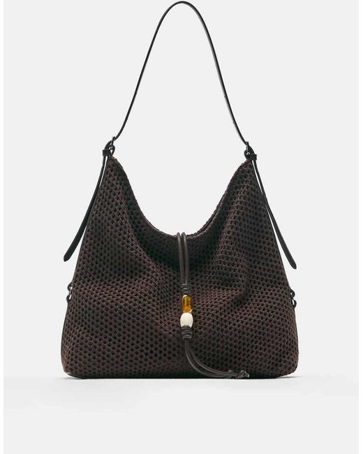 Borsa Shopper Decorata di Pull&Bear in Black