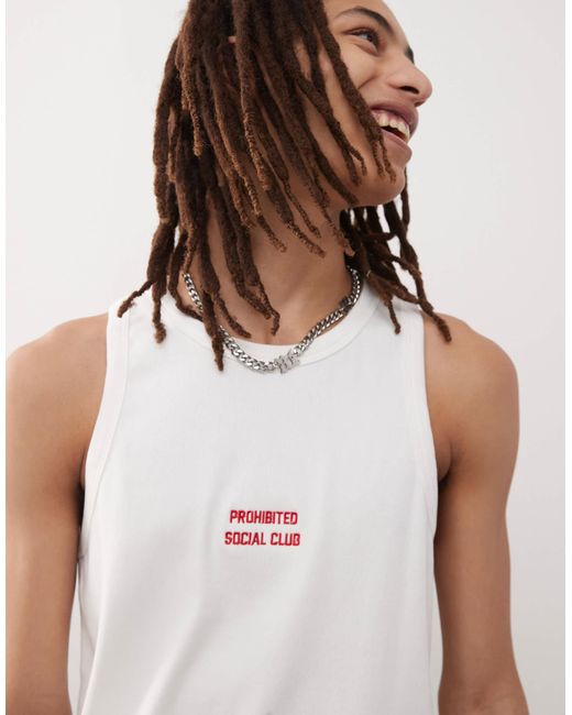 Prohibited – tanktop in White für Herren