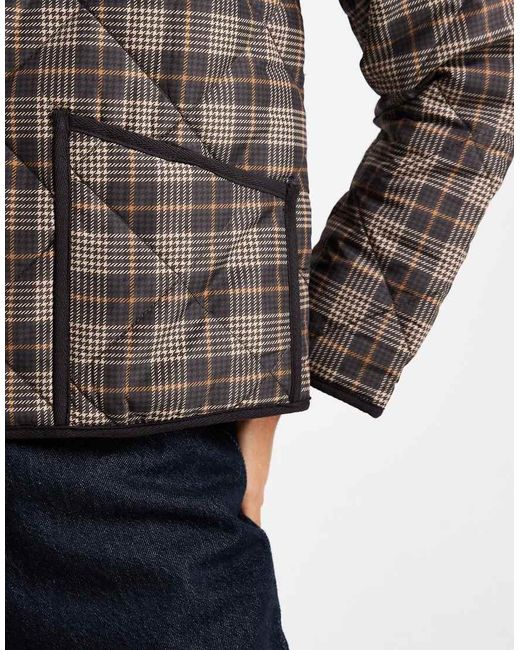 New Look Blue Quilted Check Barn Jacket