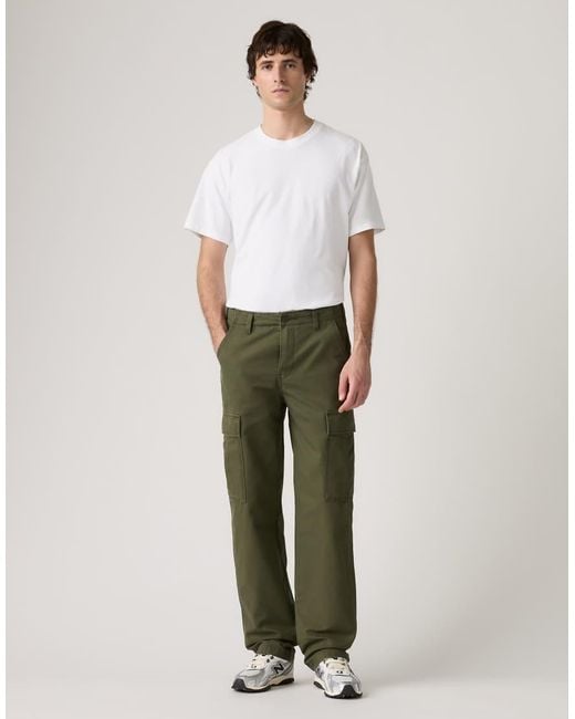 Levi's White Xx Cargo Straight Lightweight Pants for men