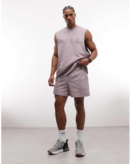 Nike Purple Athletic Club Chest Logo Vest for men