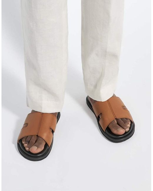 Dune Brown Ishaa Smart Sandals for men