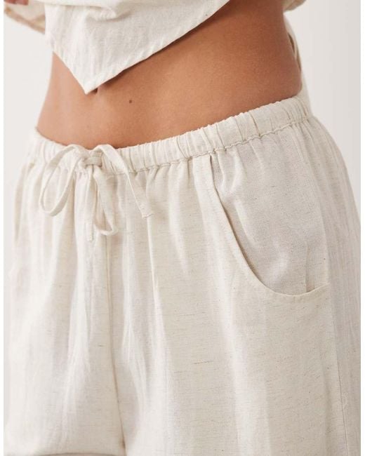 esmé studios Natural Esmee Tie Front Beach Pants