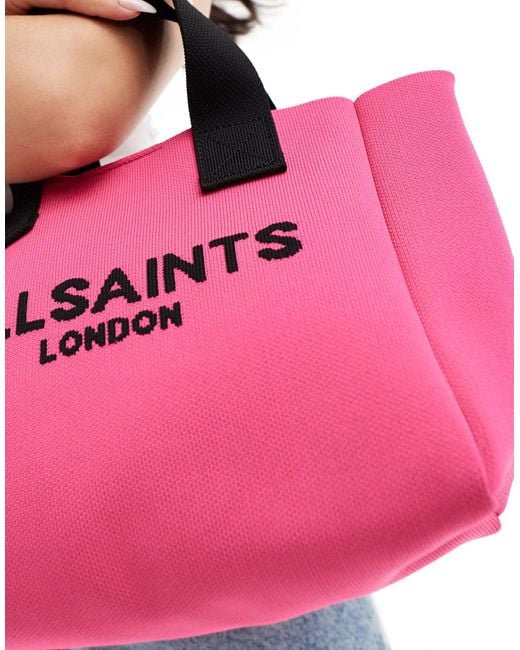 AllSaints Pink Izzy Mini Tote Bag