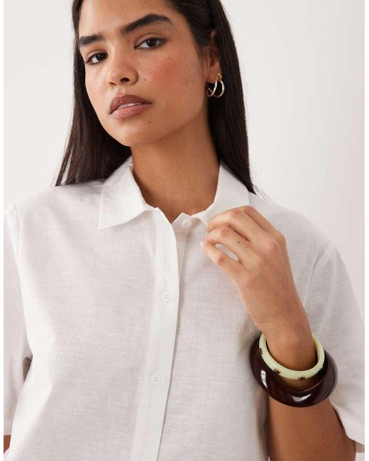 Noughts & Kisses Natural Linen Shirt Co-ord