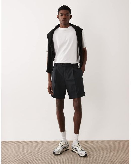 ASOS White Tailored Wide Shorts for men