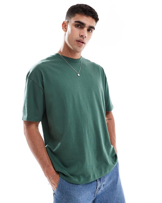 ASOS – basic-t-shirt in Green für Herren