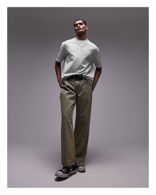 Topman Gray Oversized Fit T-shirt for men