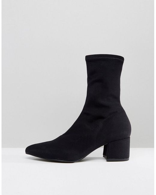 Vagabond Shoemakers Mya Black Stretch Sock Boots | Lyst