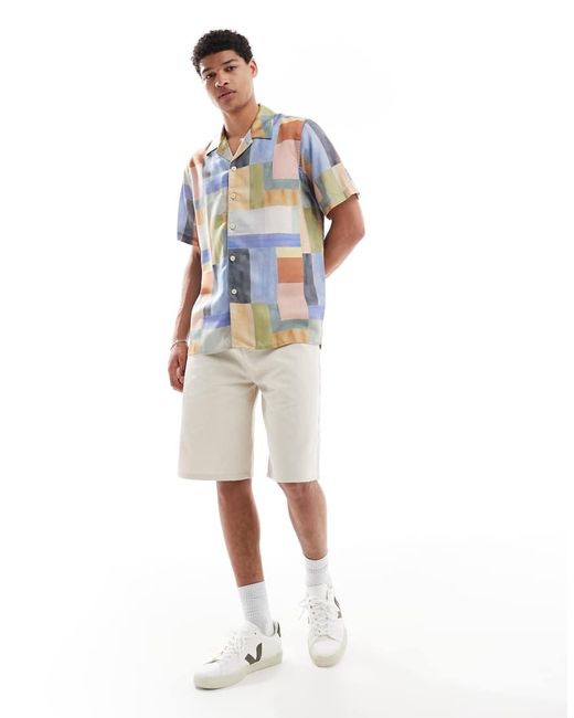 Paul Smith Casual Overhemd Met Korte Mouwen in het Blue voor heren